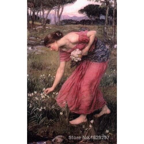 Narcissus by John William Waterhouse famous portrait artist High quality Hand painted
