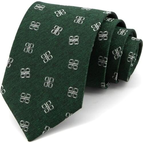 New Arrivals Green Ties for Men 8 CM Dresses Necktie High Quality Fashion Formal Work Cravat Male Gift With Box