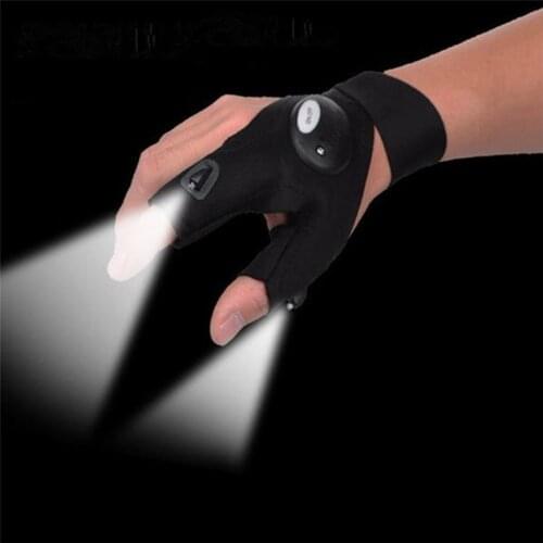 Fishing Night Light Glove Night Fishing Glove with LED Light Waterproof Rescue Tools Outdoor Gear Oct#2