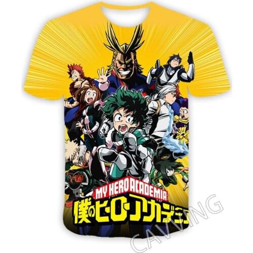 CAVVING 3D Printed Anime My Hero Academia Casual T-shirts Hip Hop Tee Shirts Harajuku Styles Tops Clothing for Men/women