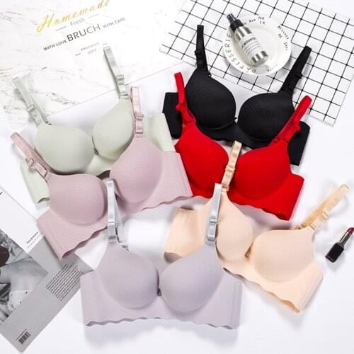 Sexy Gathering Invisible Bras Bralette Underwear Women Push Up Massage Bra Wedding Brassiere Underwired Back Buckle Bras