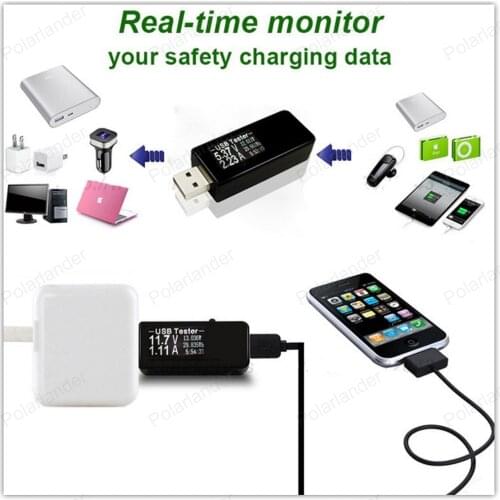 USB tester 3~30V voltmeter ammeter current voltage power meter capacity monitor qc2.0 quick charger Phone Power Bank detector
