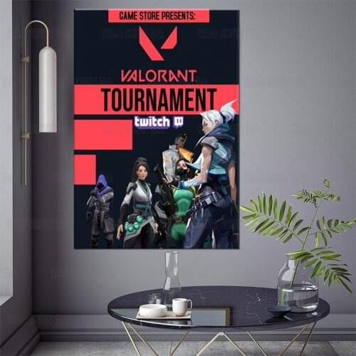 VALORANT VIDEO GAME TOURNAMENT FLYER Poster Anime HD Canvas Oil Painting Live Room Wall art Poster Home Decoration Picture