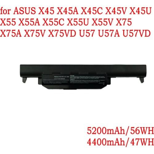 High Quality A32-K55 Laptop Battery For ASUS X45 X45A X45C X45V X45U X55 X55A X55C X55U X55V X75 X75A X75V X75VD U57 U57A U57VD