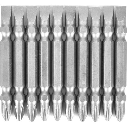 10Pcs Screwdriver Bits Cross Alloy Steel PSL Pneumatic Screwdriver Bit 65mm for Charging Drill