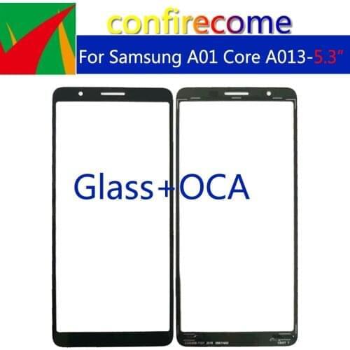 10Pcs\Lot Touch Screen For Samsung Galaxy A01 Core A013 SM-A013F/DS Front Glass Panel LCD Outer Lens Replacement