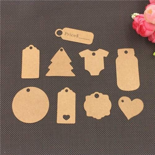 100Pcs/lot Handmade Multi Size Kraft Price Hanging Tags For Mothers Day Flower Bouquet Note Label Cardboard Paper Hanging Tags