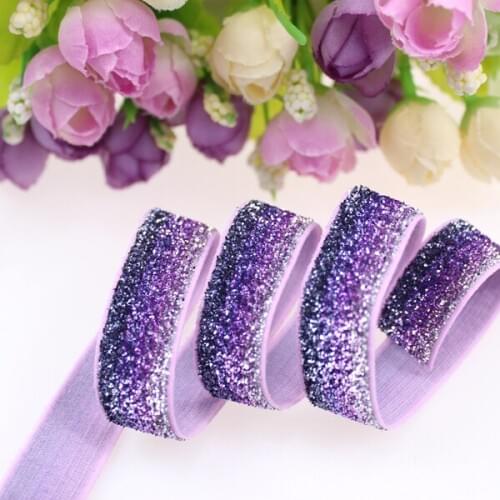 5/8" frosted glitter elastic B-76 for accessaries, 150yards/roll