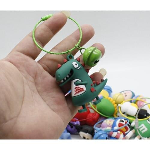 Popular Net Red Car Keychain M Bean Astronaut Cartoon Animal Doll Steel Wire Keychain Childrens Gift Bag Pendant Jewelry