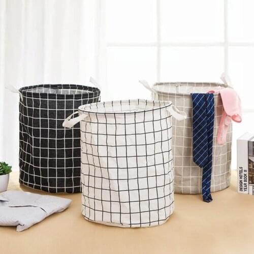 Household Supplies Portable Bathroom Organizer Clothes Storage Hamper Large Waterproof Folding COTTON&LINEN Laundry Basket