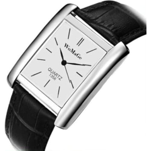 Fashion Women Womage Classic Square Shape Figure Pu Watchband Wristwatch Quartz Watch Watches Relogio Feminino Montre Femme Hv5n