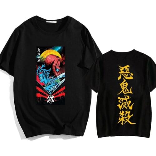 Demon Slayer Kimetsu No Yaiba Harajuku Kamado Nezuko Kamado Tanjirou Print Men Women T-shirt Fashion Summer Short Sleeve Tops