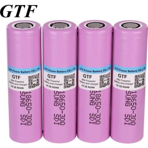GTF 3.7V 18650 Battery 3000mAh INR18650 30Q 20A Discharge Li-ion Rechargeable Battery For Flashlight Drop Shipping