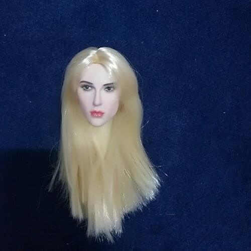 1/6 Female Captain Sparta Gold Hair Custom Head Sculpt Pale Color for 12" Action Figures body Toys