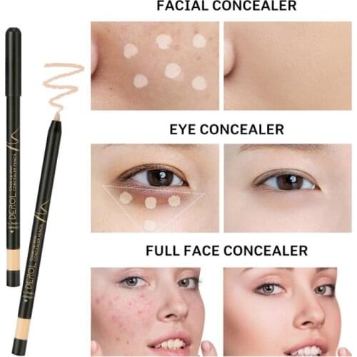 DEROL Concealer Pen To Cover Acne Marks And Dark Circles Under The Eyes Natural Moisturizing Liquid Foundation Face Makeup TSLM1