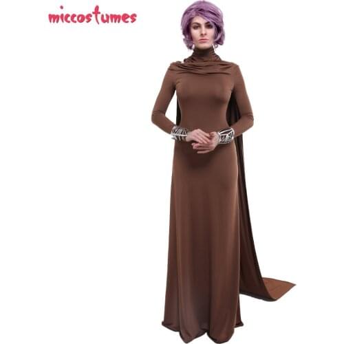 Amilyn Holdo Costume Resistance Officer Vice Admiral Cosplay Clothing Gown