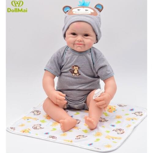 Bebes reborn menino boneca 22inch 55cm silicone reborn baby doll alive real baby boy newborn dolls gift for child girls