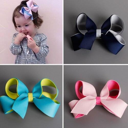 2019 2 Pcs Bowknot Ribbon Hairpins Hairbow Children Girls Hair Clips Hair Accessories