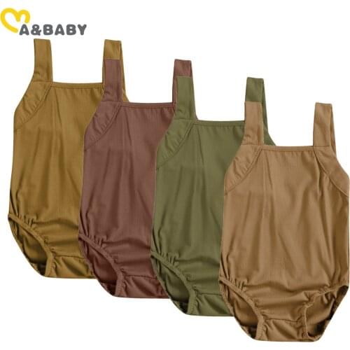 Ma&Baby Summer Toddler Baby Kid Girl Solid Color Swimsuit Sleevelss Swimwear Bathing Suit Beachwear