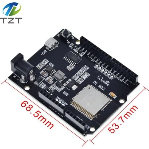 TZT For Wemos D1 ESP32 ESP-32 WiFi Bluetooth 4MB Flash UNO D1 R32 Board Module CH340 CH340G Development Board For Arduino