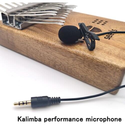 Kalimba Performance Mobile Phone Live Recording Microphone Pickup Lavalier Mini 3.5mm Thumb Piano Video Sound Restoration Mike