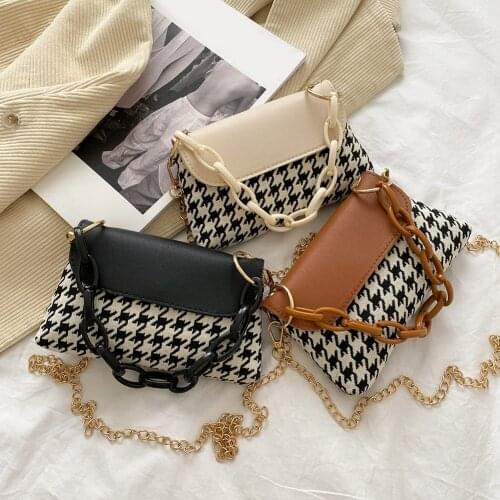 Youth Ladies Simple Fashion Crossbody Bags Women Vintage Handbags Totes Flip Small Square Chain Shoulder Bag 2021 Women Trend