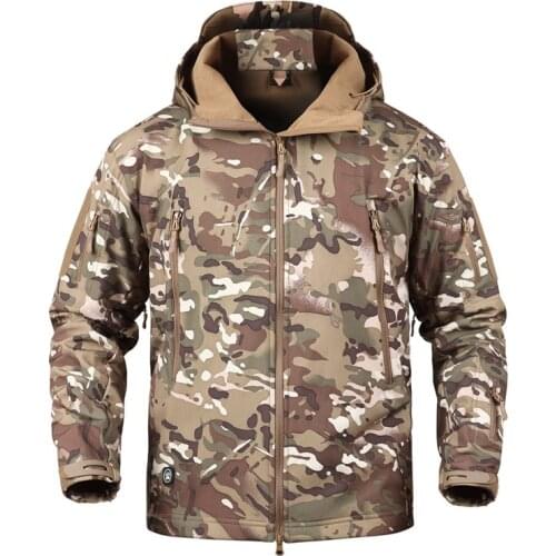 Mens Tactical Army Outdoor Coat Waterproof Soft Shell Combat Jacket Hunting Jacket