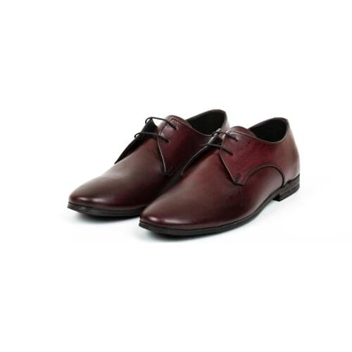 REAL LEATHER BURGUNDY LACED MEN SHOES