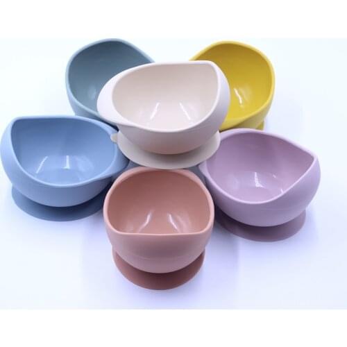 New Silicone Childrens Bowl Oval Bowl Baby Shatter-resistant Rice Bowl Food Grade Silicone Bowl Dinner Plate Kid Tableware