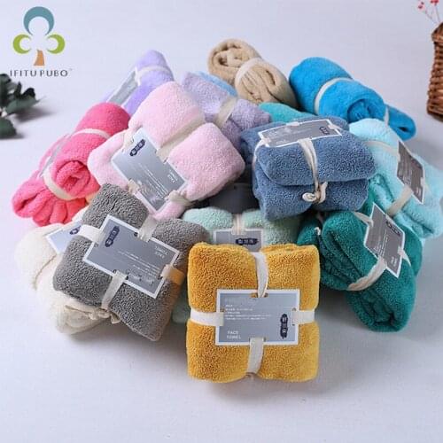 1Pcs Solid Color Travel Portable Polyester Nylon Coral Velvet Towel Super Absorbent Quick-drying Towel Hotel Towel YJN