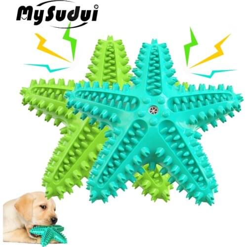 Rubber Pet Dog Chew Toys For Aggressive Chewers Toothbrush Toy Squeaky Dog Teeth Cleaning Interactive Water Floating Training
