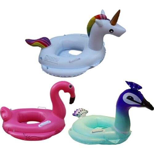 Rooxin Inflatable rubber ring unicorn flamingo swimming ring children baby seat pool inflatable toy