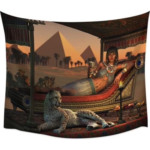 Cleopatra Egyptian Queen Culture Tapestry College Dorm Wall Hanging Tapestries for Living Room Bedroom Home Decor