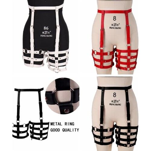 Sexy Adjustable Leg Harness Ring Women Punk Gothic Thigh Straps Body Bondage Suspenders Erotic Lingerie Garter Belt Accessories