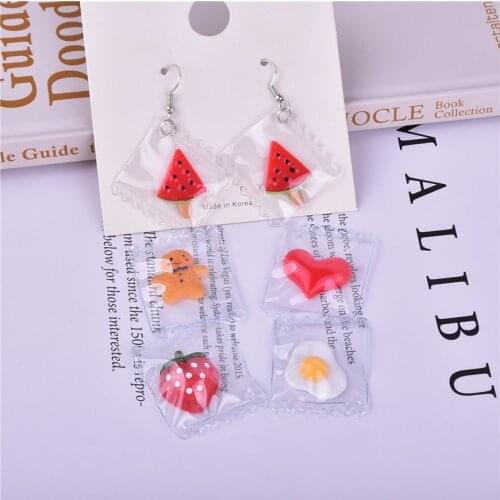 10pcs/pack Hot Heart Cookie Gingerbread Watermelon Egg Candy Charms DIY Craft Bracelet Earring Jewelry Finding Handmade