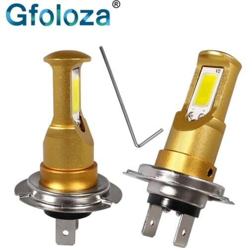 Gfoloza 2Pcs H7 LED Bulbs White Yellow Color Car Fog Lights High Power COB Driving Fog Lamp DRL 2000LM 12V-24V 6000K 3000K