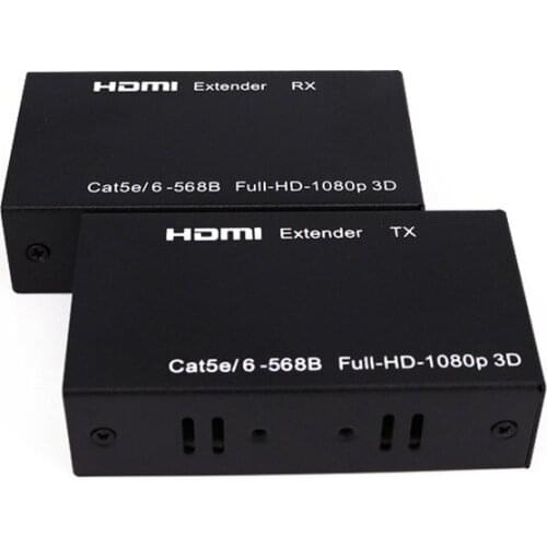 HDMI-compatible Cable Extender 60 Meters with IR Extension Single Network Cable Network Transmission 60 Meters HDMI-compatible