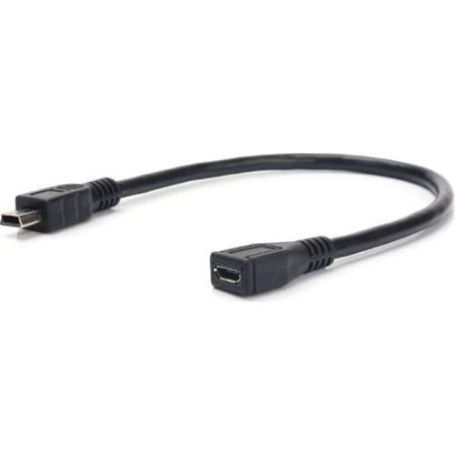 USB 2.0 Mini B 5-Pin male to Micro female Adapter cable 0.25M