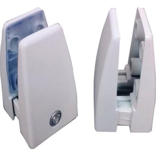 Aluminum Alloy Vertical Screen Clip Glass Clamps Bracket White Office Desk Desktop Station Baffle Clip Folder Glass Holder Clamp