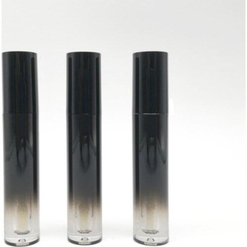 10pcs Gradient Black 4ml Lip Gloss Bottle Empty Cosmetic Lip Oil Refillable Tube Liquid Lipstick Storage Container Wholesale