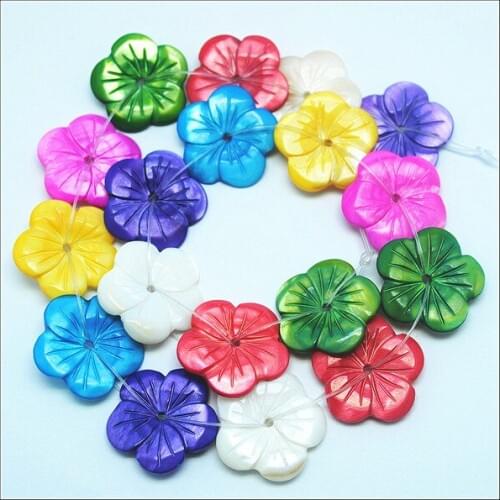 Socharming 10pcs Natural Shell Flowers Pearl pieces DIY craft items for do yourself Jewelry findings with many choices hot parts