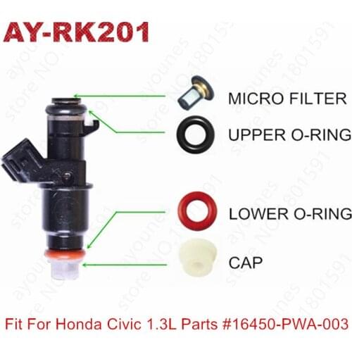 20Sets For Parts #16450-PWA-003 Fuel Injector Repair Kits For Honda Civic 1.3L Hybrid (AY-RK201)