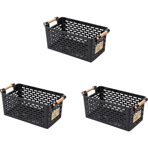 3Pcs Kitchen Storage Basket Plastic Multi-Functional Fruit Racks with Cover Storage Basket for Storage Box