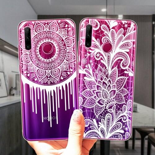 White Sexy Floral Lace Flower Silicone Case For Huawei Honor 30 10i 20i 9 9X 8X Mate 10 20 Lite Pro Soft TPU Clear Back Cover