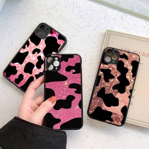 Bling luxury pattern Phone Case For iphone 12 11 7 8 plus mini x xs xr pro max matte transparent cover