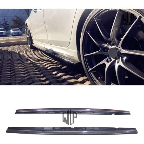 VW Carbon Fiber Side Skirts Car Styling For Volkswagen Golf 6 R20 Car Body Kit 2010-2013