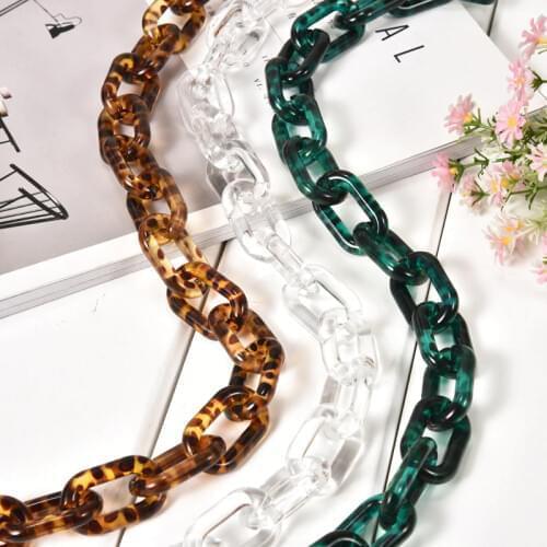 1.0 Meter 40*25mm Acrylic Necklace Strands Parts Linked Bag Chains Women Jewelry DIY Accessories Glasses Chains Components