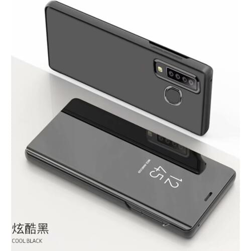 Case For Samsung A9 2018 cover Smart Flip Window view plating Mirror Stand Hard Case For Samsung Galaxy A9 2018 A920F kimTHmall