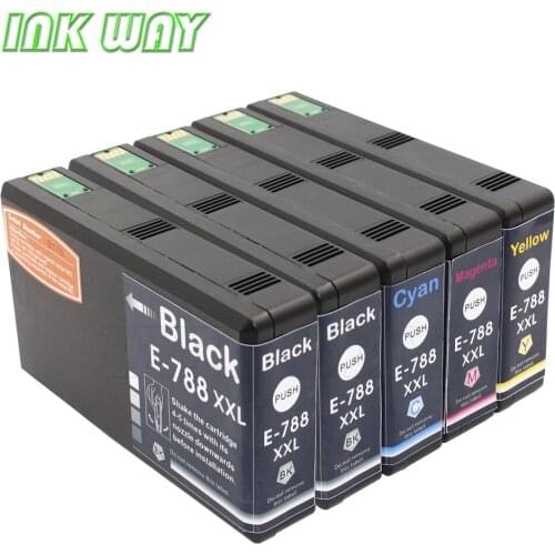 INK WAY 5 Pack Compatible Cartridges for 788 788XXL for EPSON WorkForce Pro WF-5620, WorkForce Pro WF-5190,WorkForce Pro WF-5110