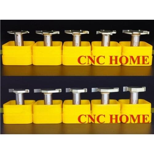 Arden T Shape Wood Router Bits, Slotted Knife, Metric Blade Milling Cutter 1/4" 1/2" Shank Tools for Carpentry